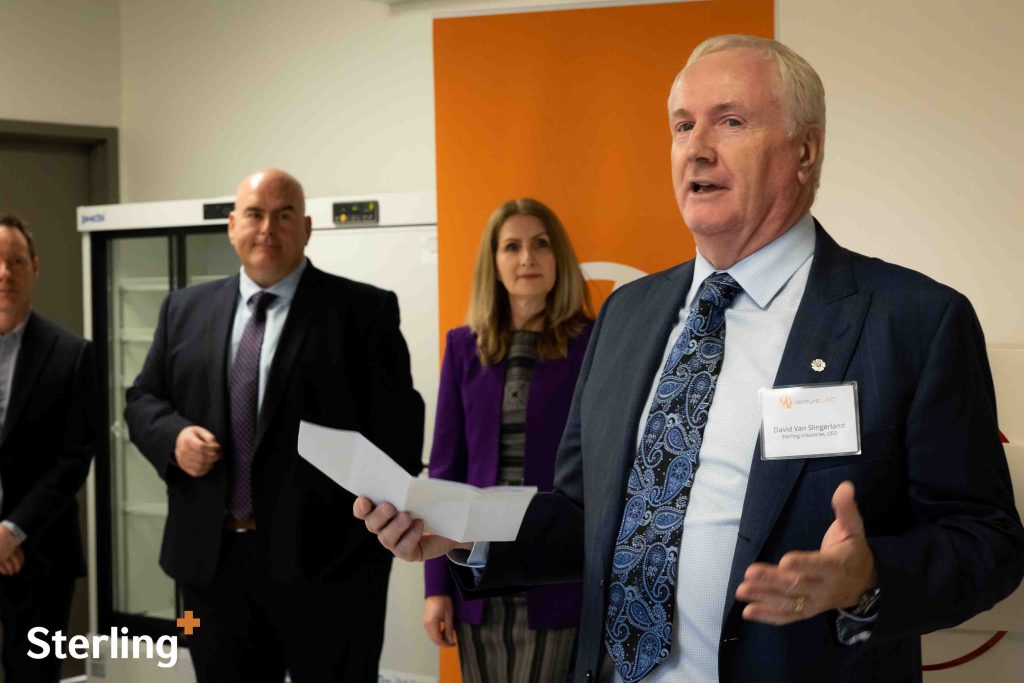 David Van Slingerland speech at the Medtech Innovation Lab opening ceremony at Sterling Industries.